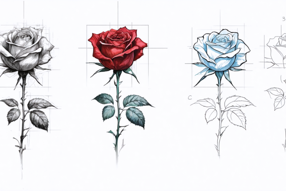 découvrez notre guide illustré pour apprendre à dessiner une rose étape par étape, idéal pour débutants et passionnés d'art.