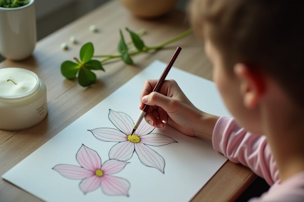 Apprenez à dessiner une fleur simple en quelques étapes faciles et rapides