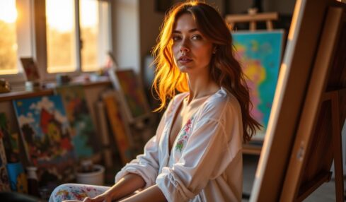 Une muse : là où l'inspiration artistique s'entrelace avec l'âme créative